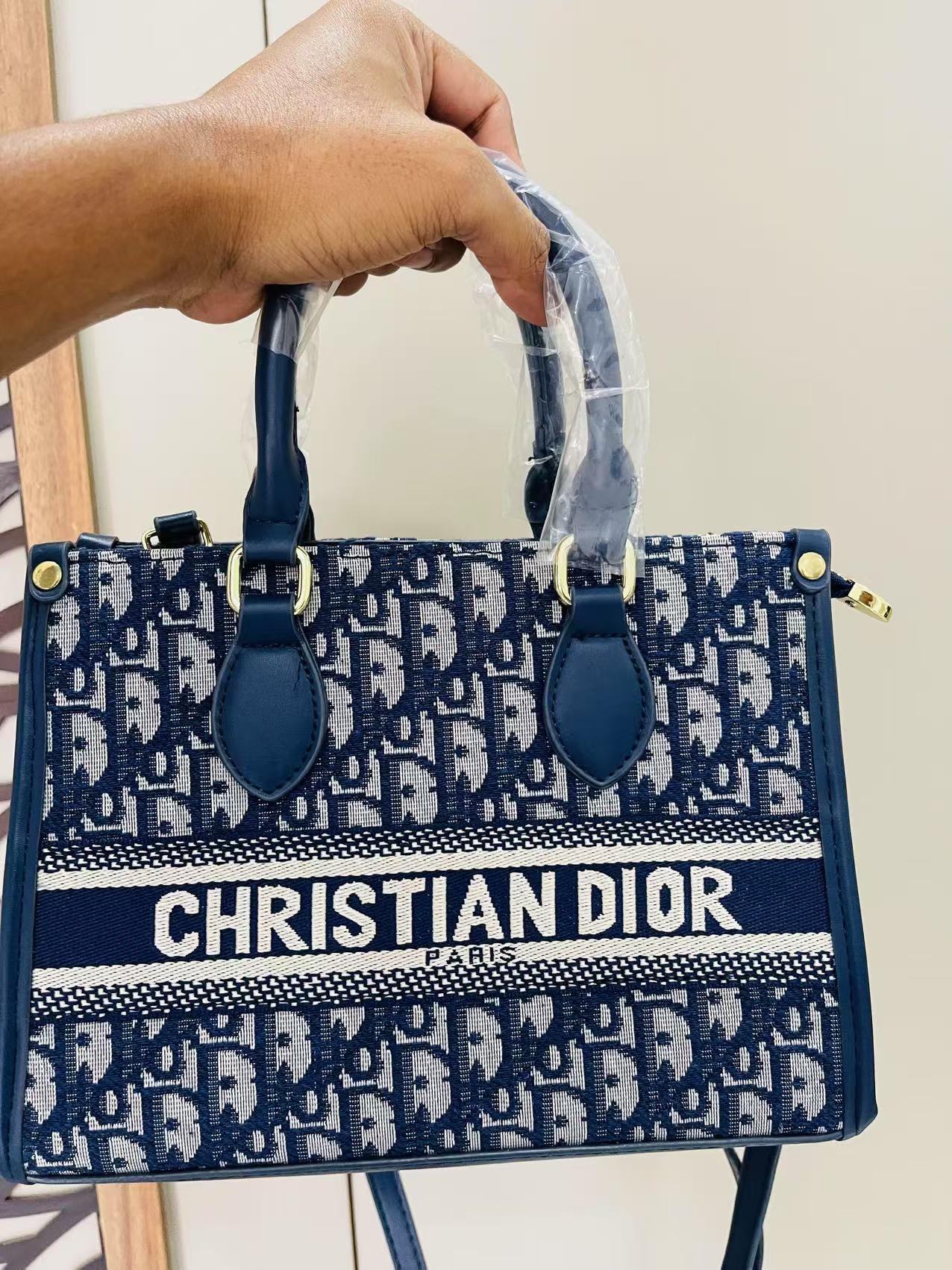 Christine Dior Blue Hand Bag