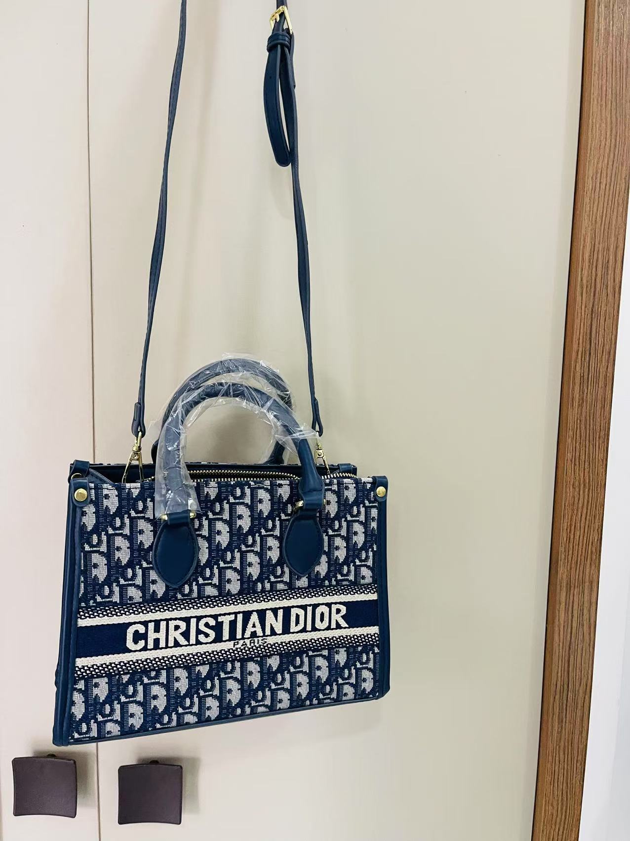 Christine Dior Blue Hand Bag