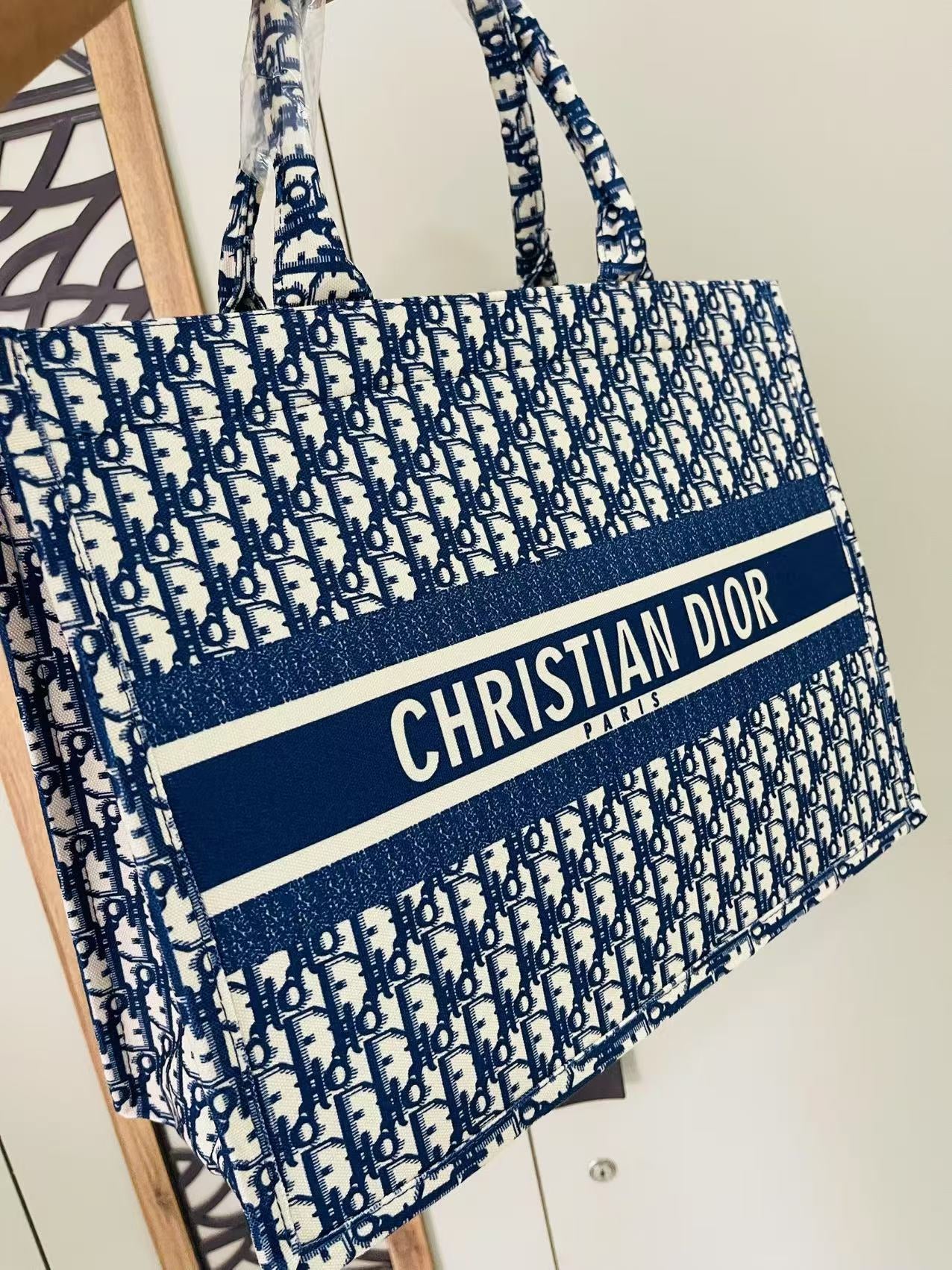 Christine Dior Tote Bag Blue