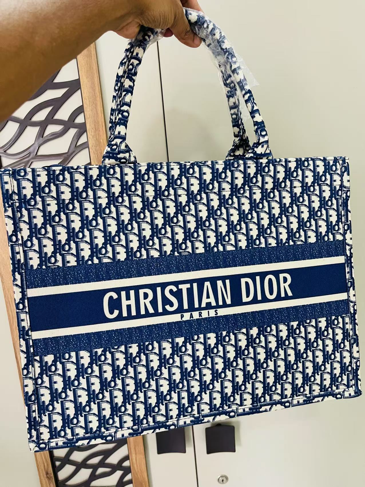 Christine Dior Tote Bag Blue
