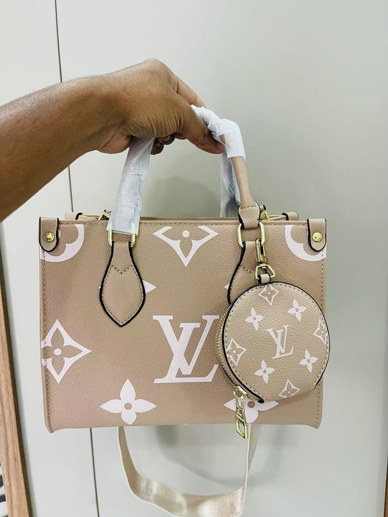 LV Hand Bag Medium Beige