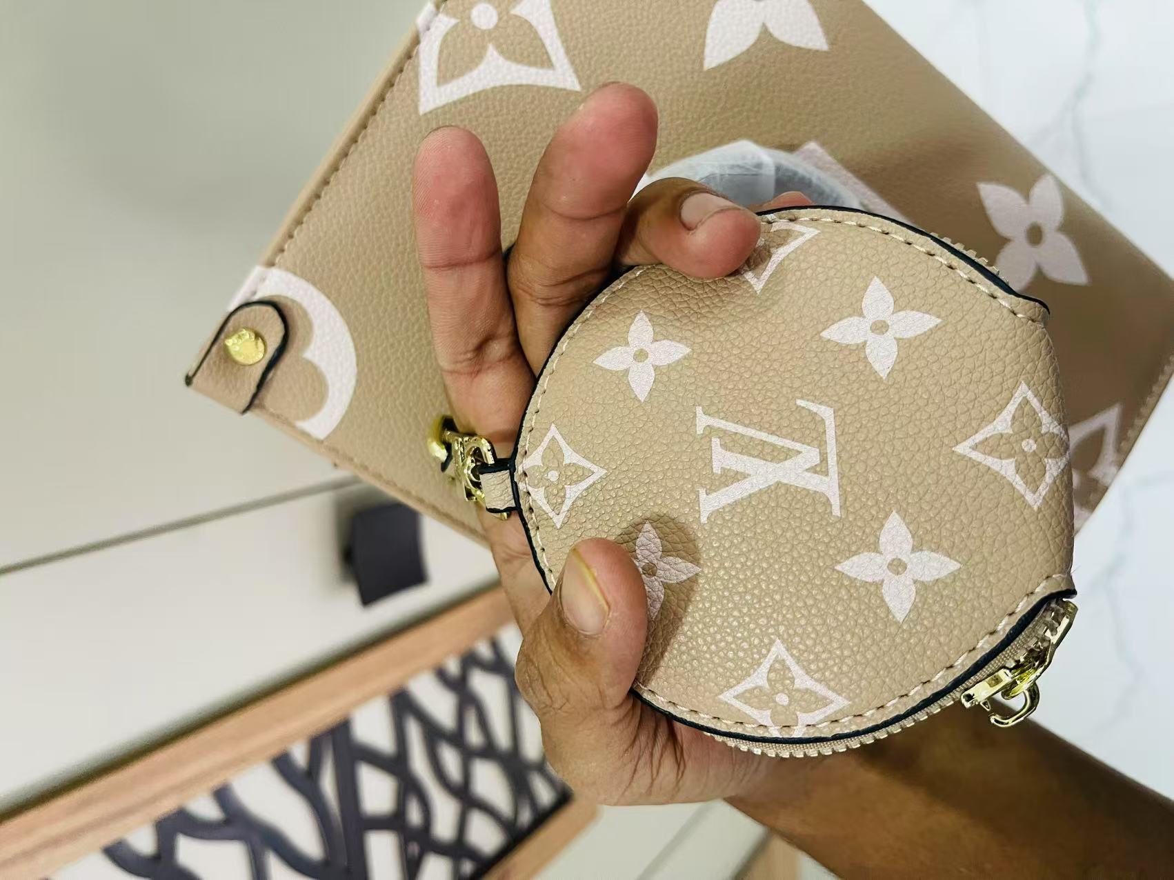 LV Hand Bag Medium Beige