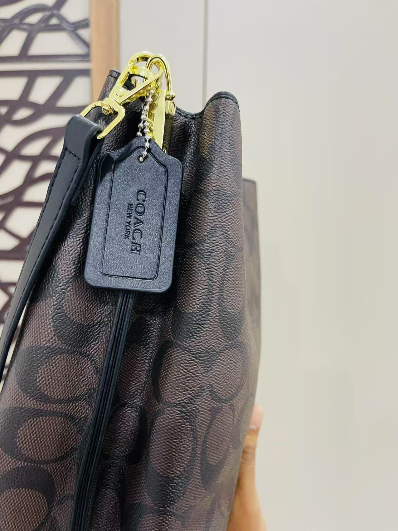 Coach Hand Bag Dark Brown