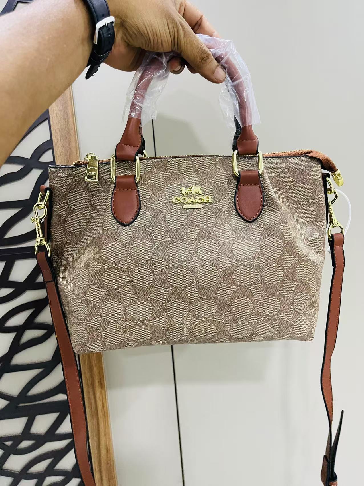 Coach Hand Bag Brown