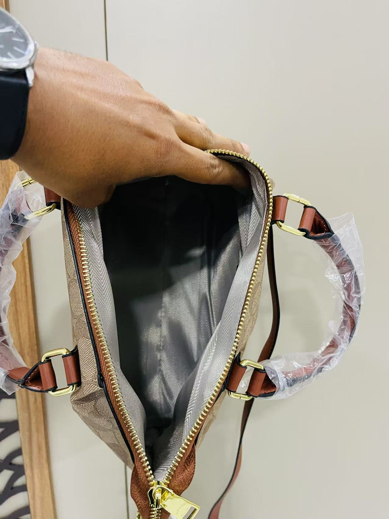 Coach Hand Bag Brown