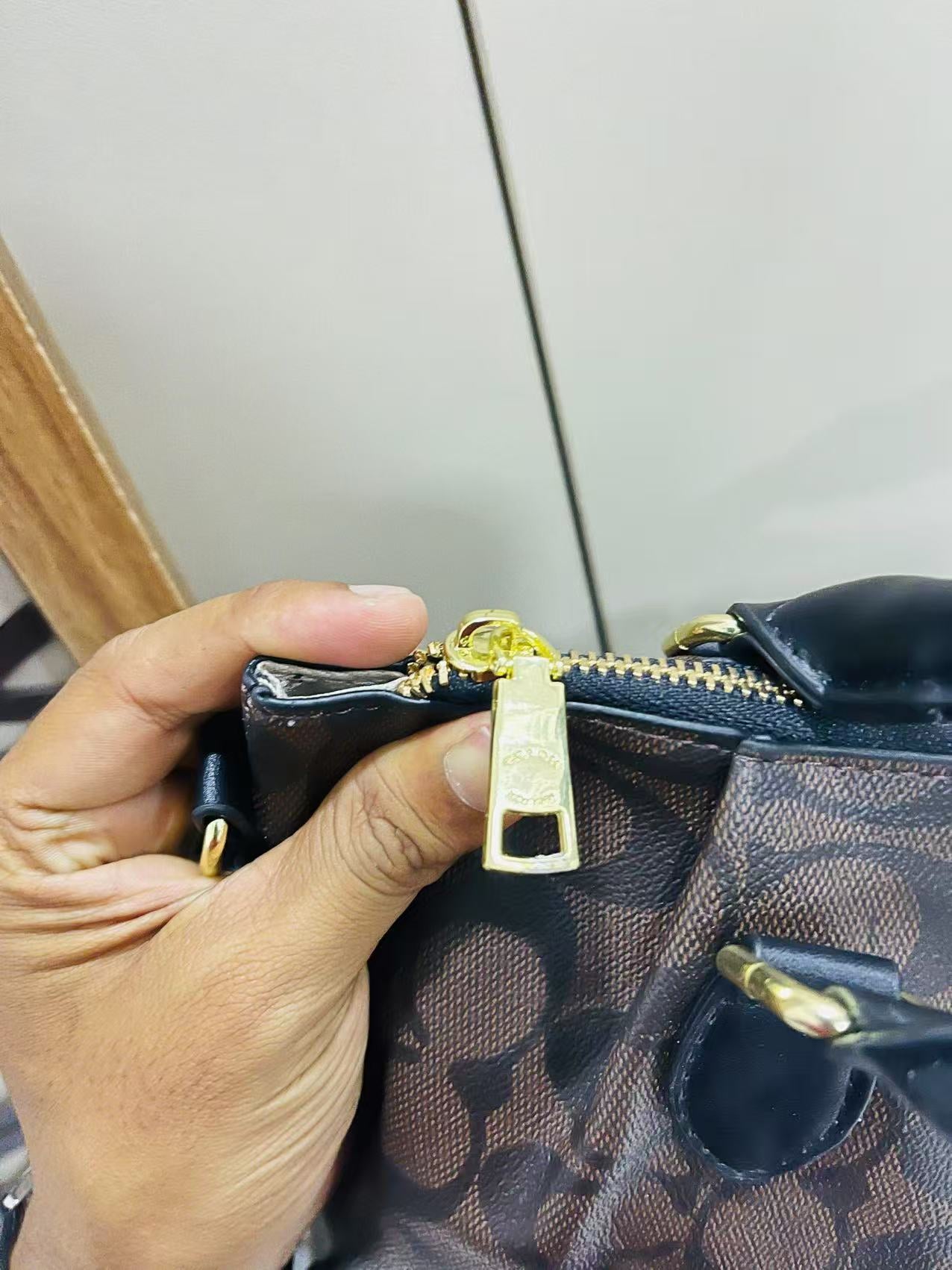 Coach Hand Bag Dark Brown