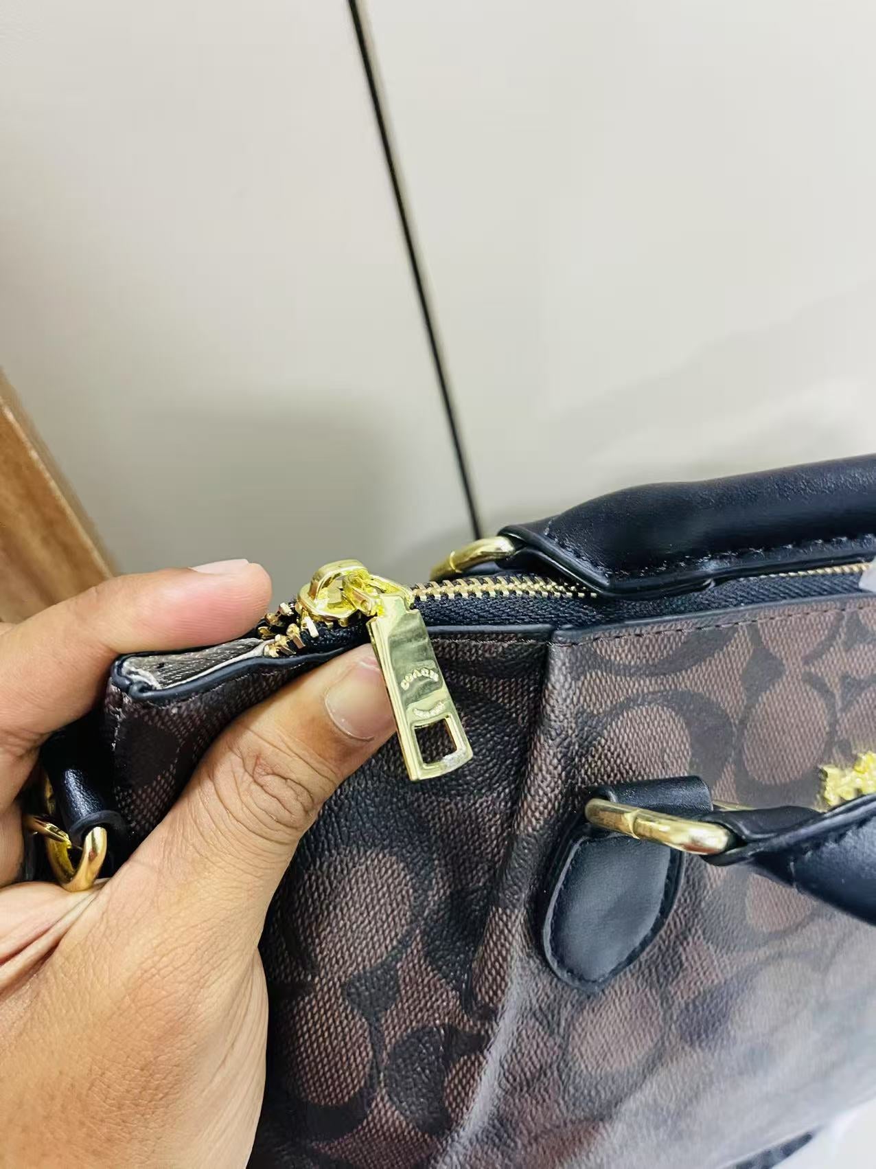 Coach Hand Bag Dark Brown