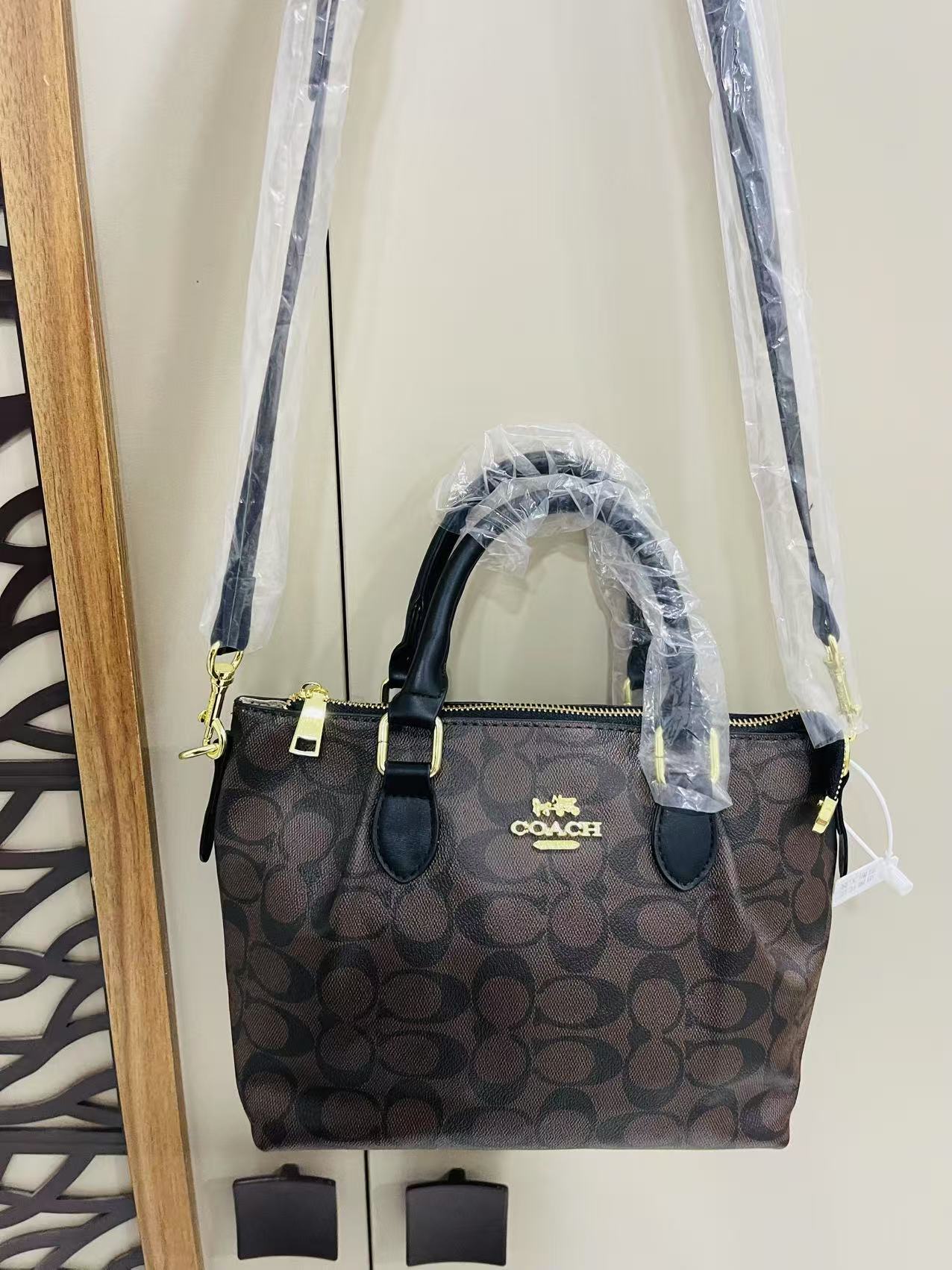 Coach Hand Bag Dark Brown